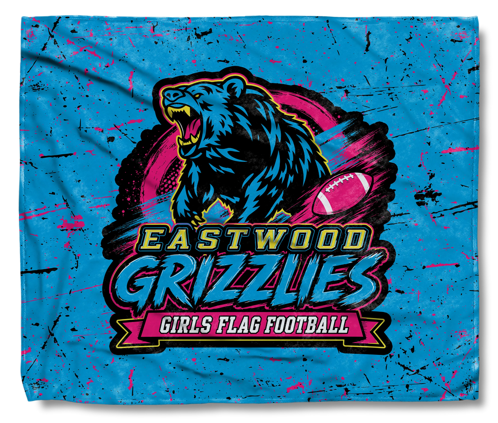 Lady Grizzlies Flag Blanket