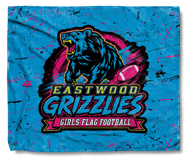 Lady Grizzlies Flag Blanket