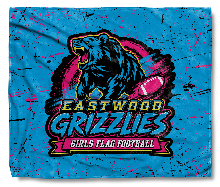Lady Grizzlies Flag Blanket