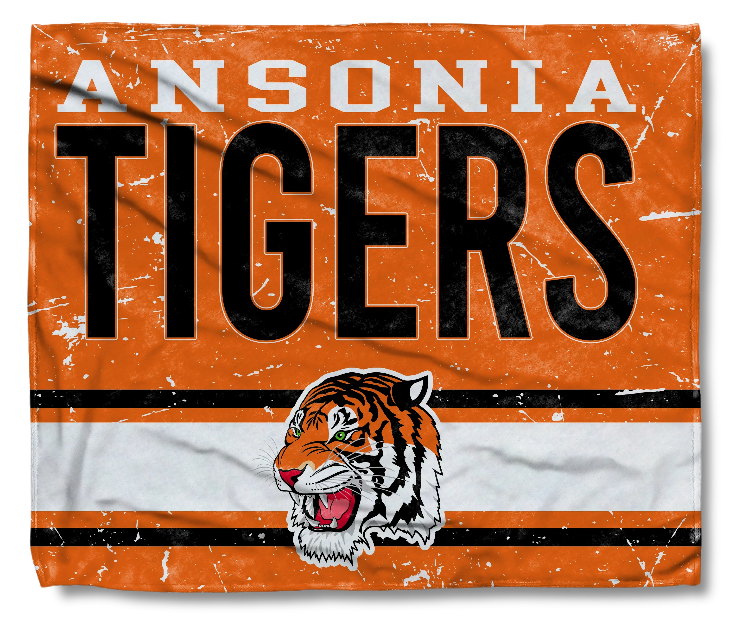 The Ansonia Tigers Orange Flag Wrap