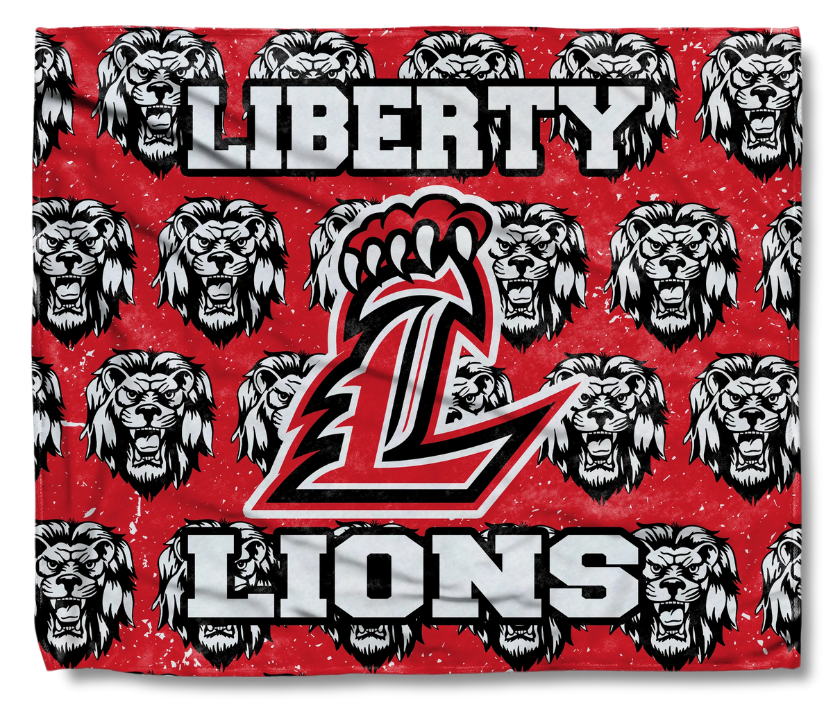 Lions ‘L’ Red Head Background