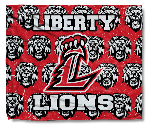 Lions ‘L’ Red Head Background