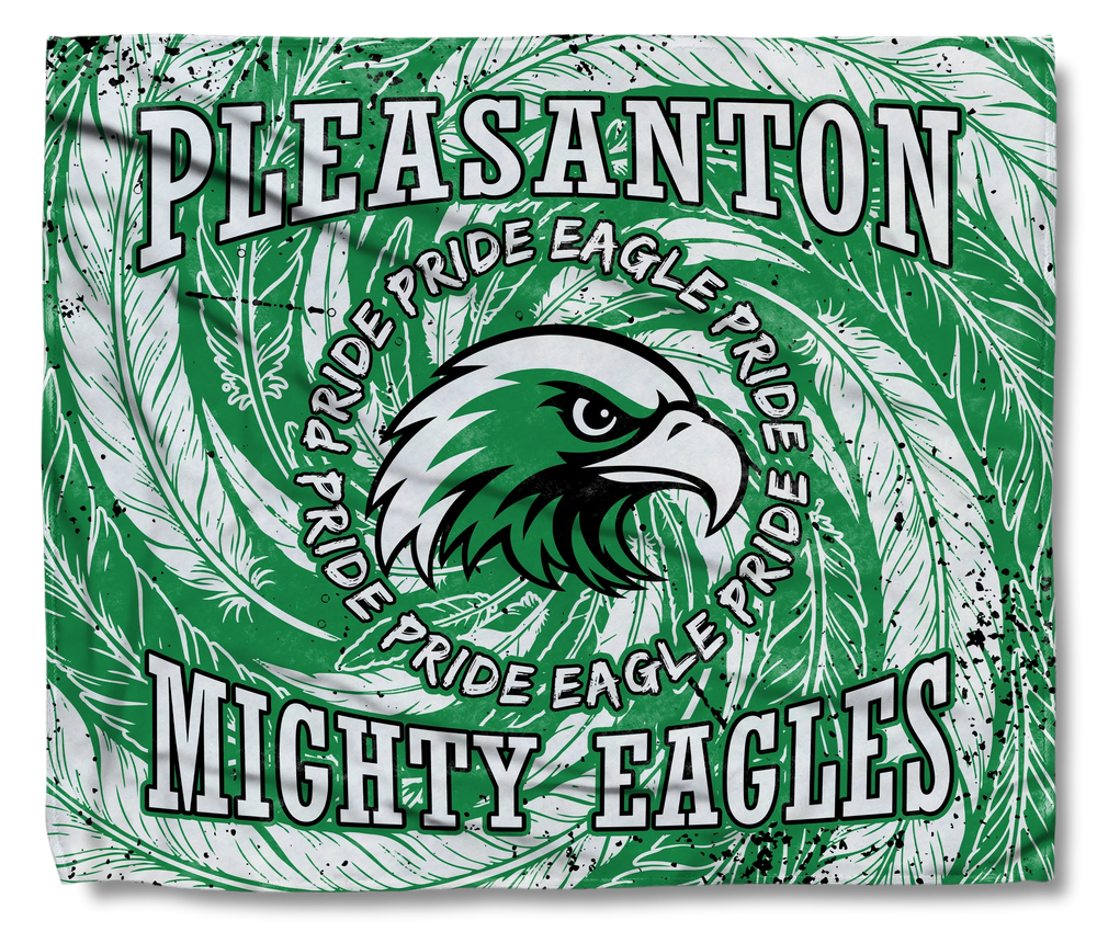 Pleasanton Mighty Eagles Feathers Swirl