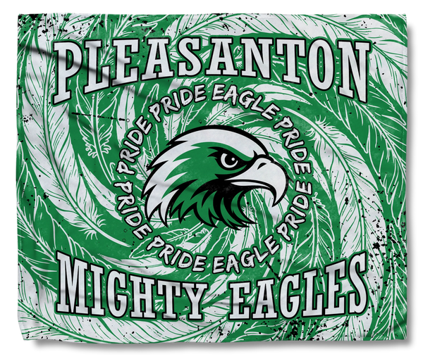 Pleasanton Mighty Eagles Feathers Swirl