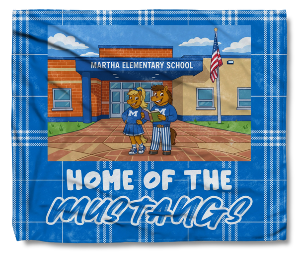 Martha Elementary School Mustangs Throw