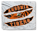 The Ansonia Tigers White Scratch Throw