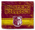 Big Spring Bulldogs Flag Blanket