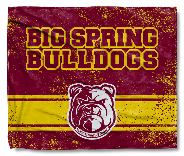 Big Spring Bulldogs Flag Blanket