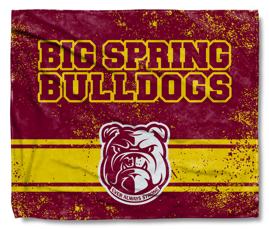 Big Spring Bulldogs Flag Blanket