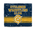 Cyclones Wrestling Stripe Throw