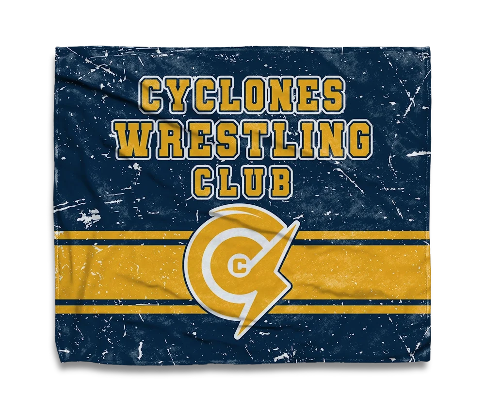 Cyclones Wrestling Stripe Throw