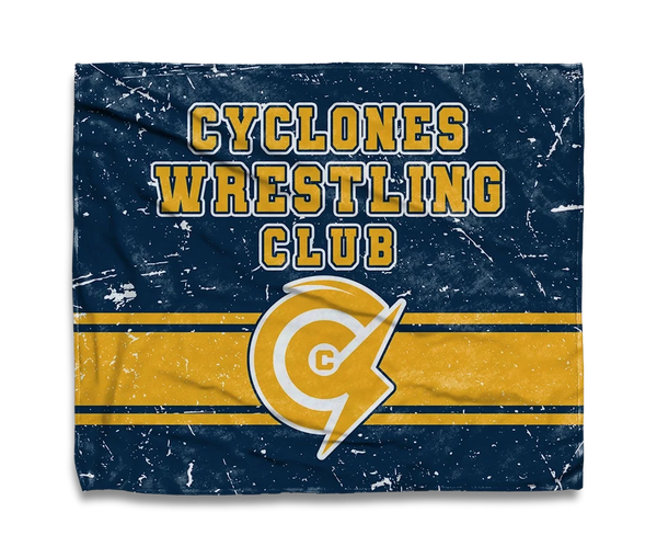 Cyclones Wrestling Stripe Throw