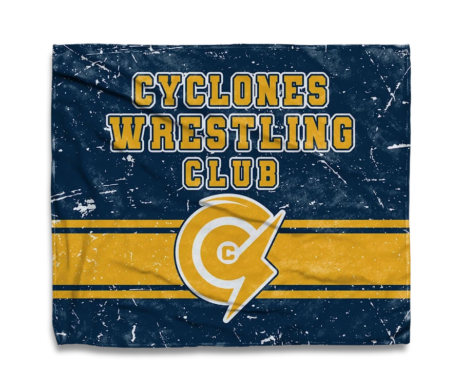 Cyclones Wrestling Stripe Throw