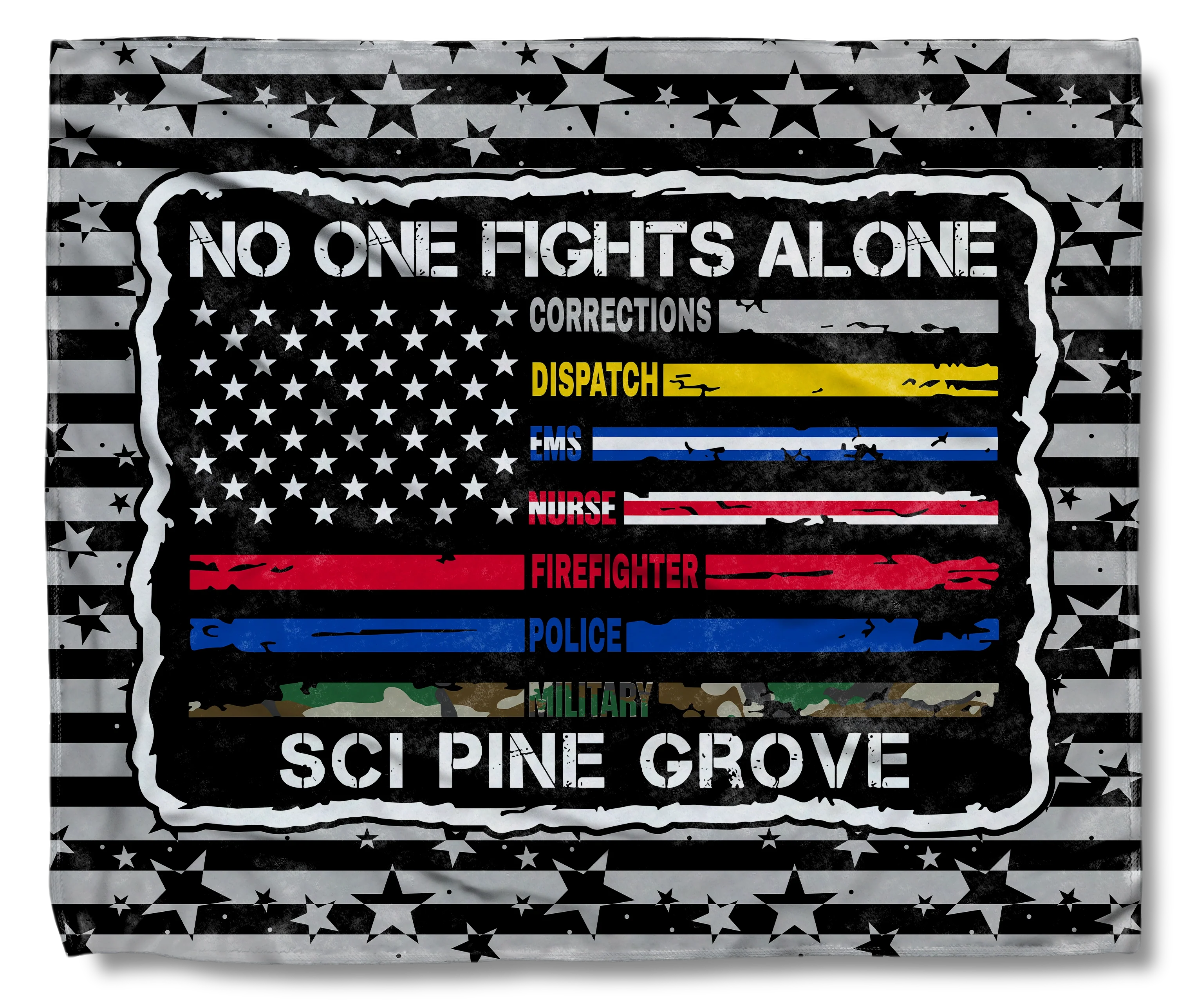 No One Fights Alone Shield Blanket