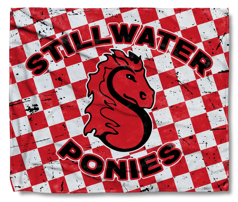 The Stillwater Ponies Checkered Throw