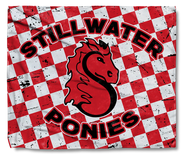 The Stillwater Ponies Checkered Throw