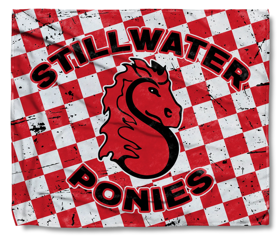 The Stillwater Ponies Checkered Throw
