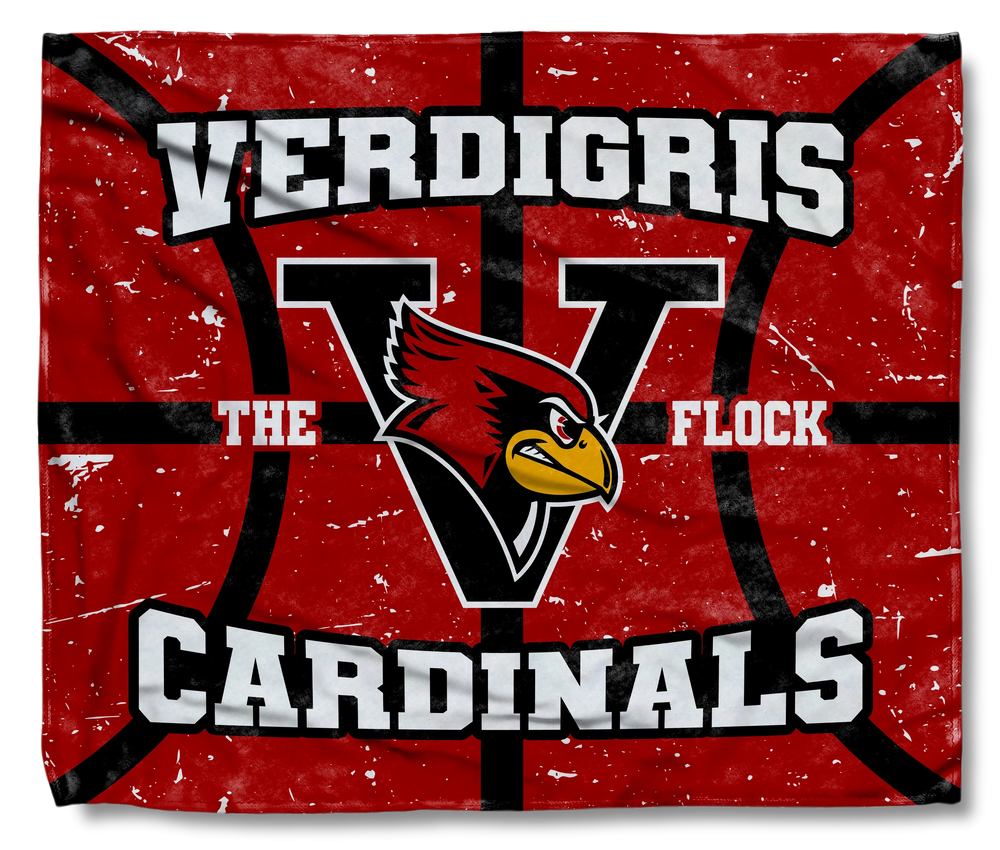 The Verdigris Cardinals Basketball Blanket