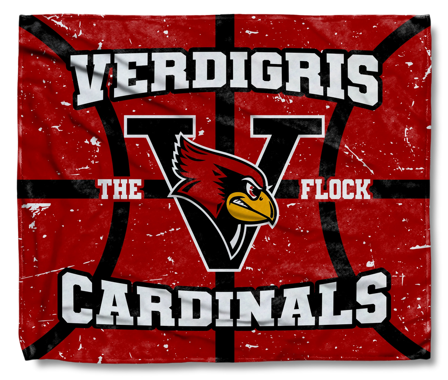 The Verdigris Cardinals Basketball Blanket