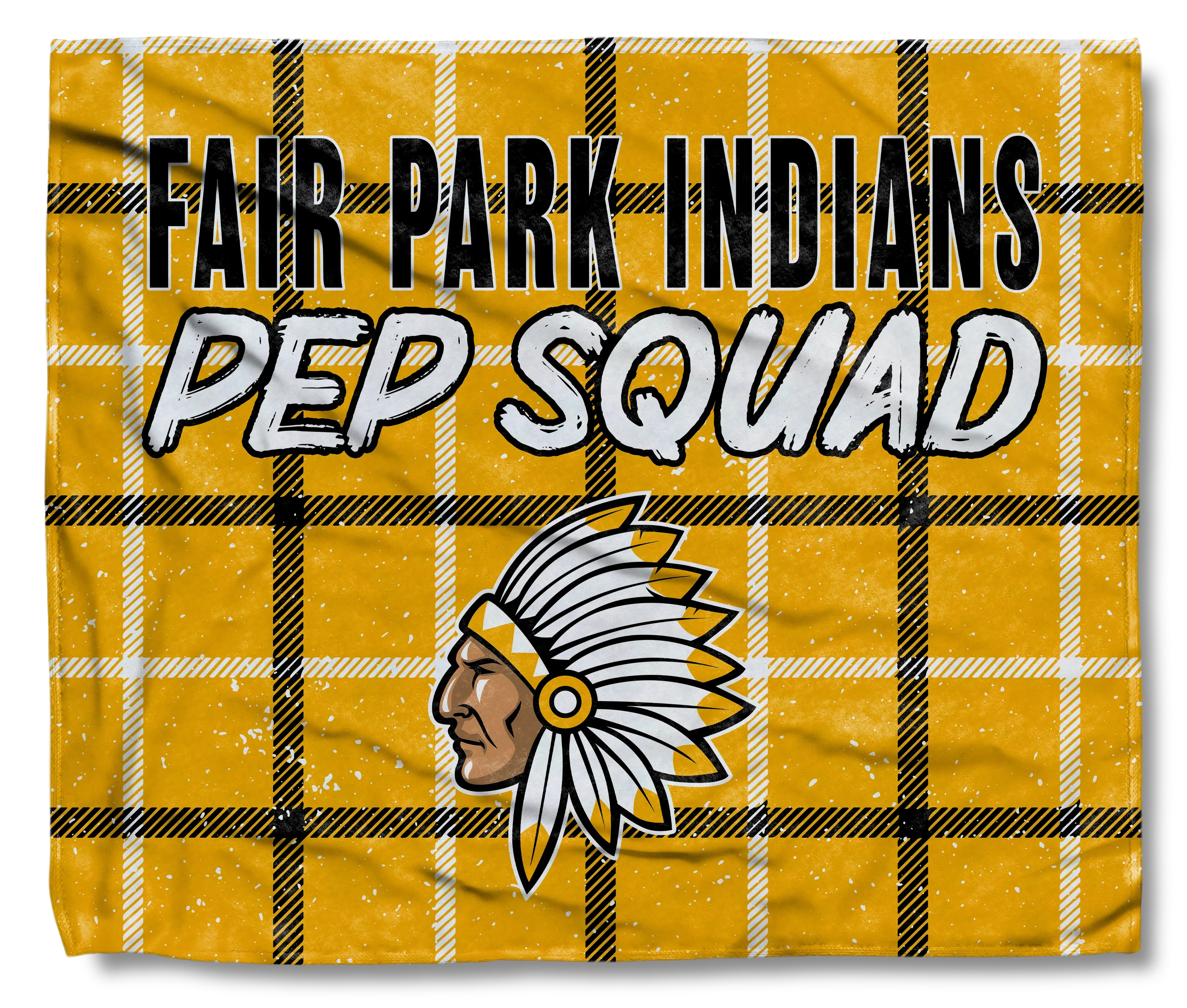 The Fair Park Indians Pep Squad Plaid Throw