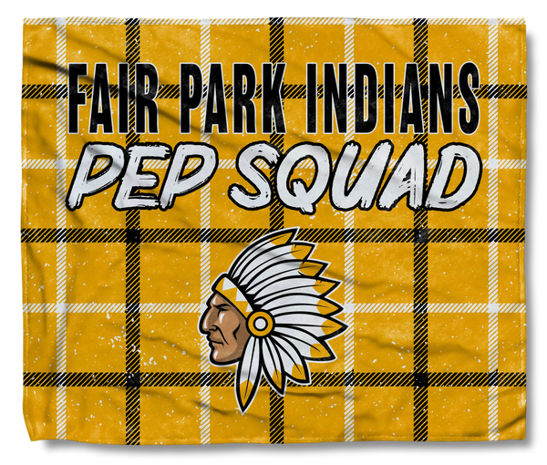 The Fair Park Indians Pep Squad Plaid Throw