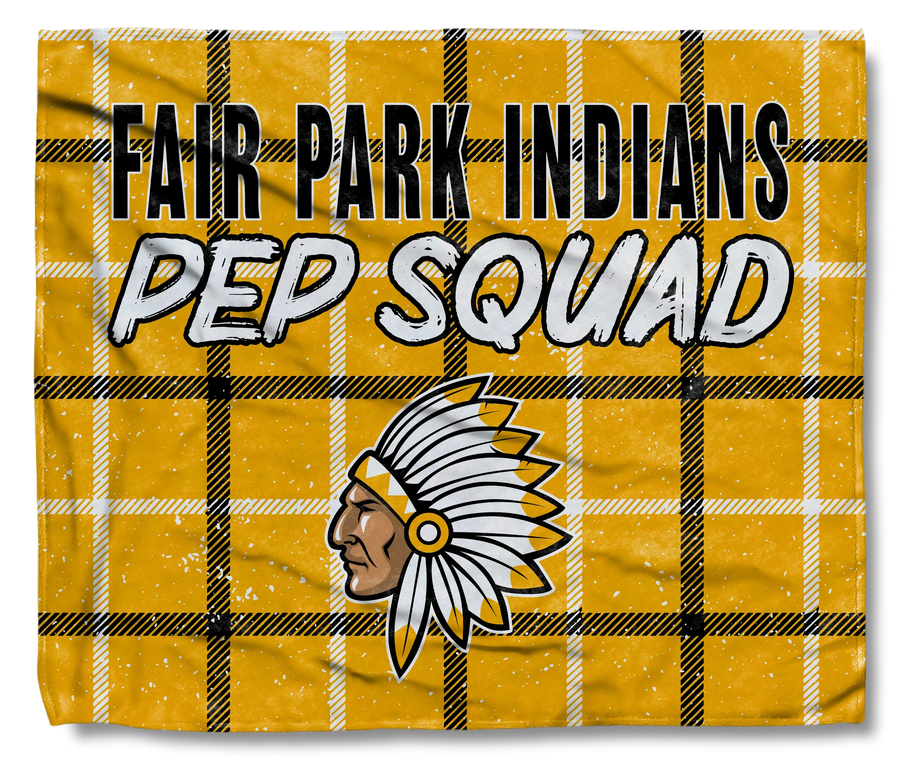 The Fair Park Indians Pep Squad Plaid Throw
