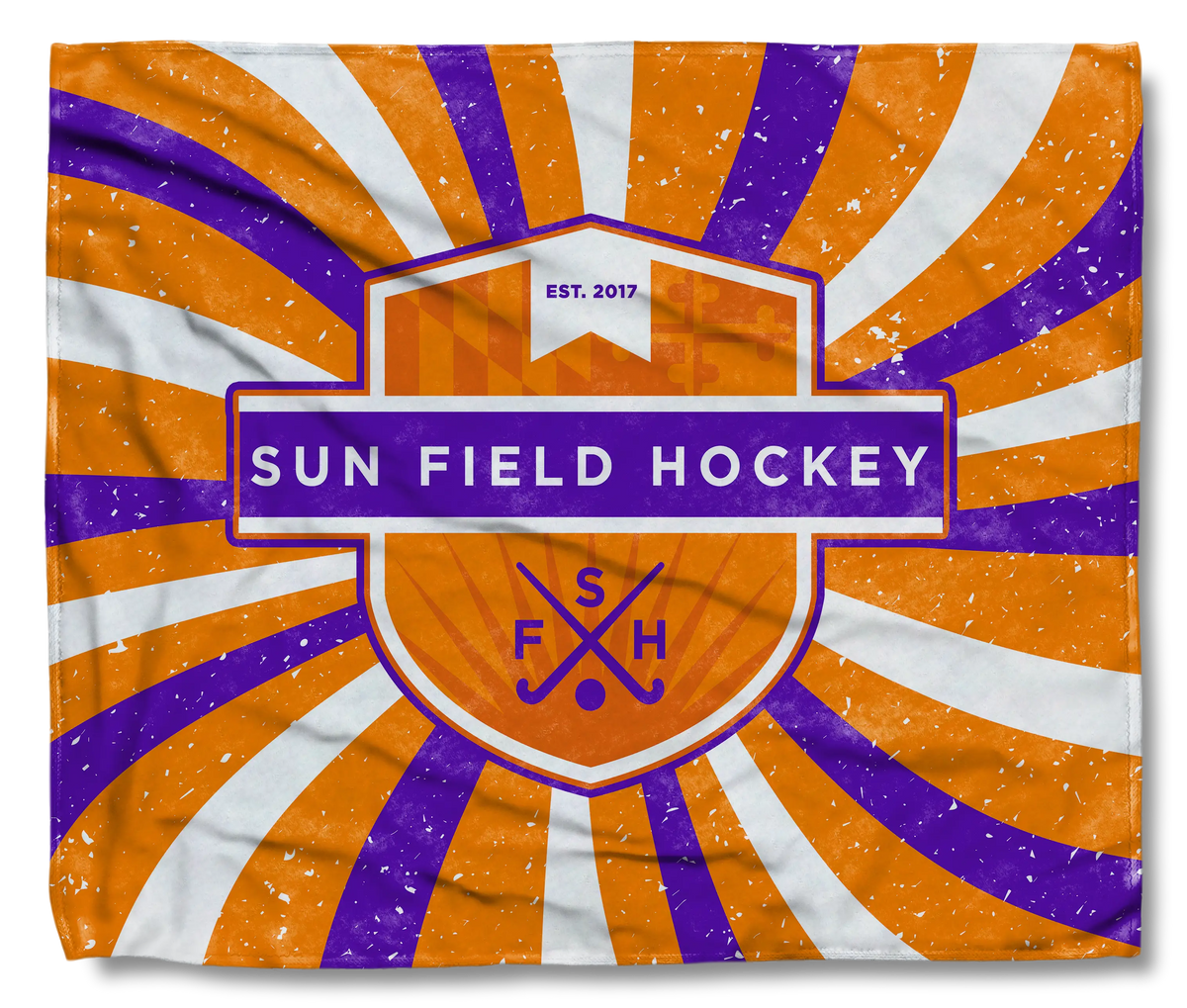 Sun Field Hockey Burst Blanket
