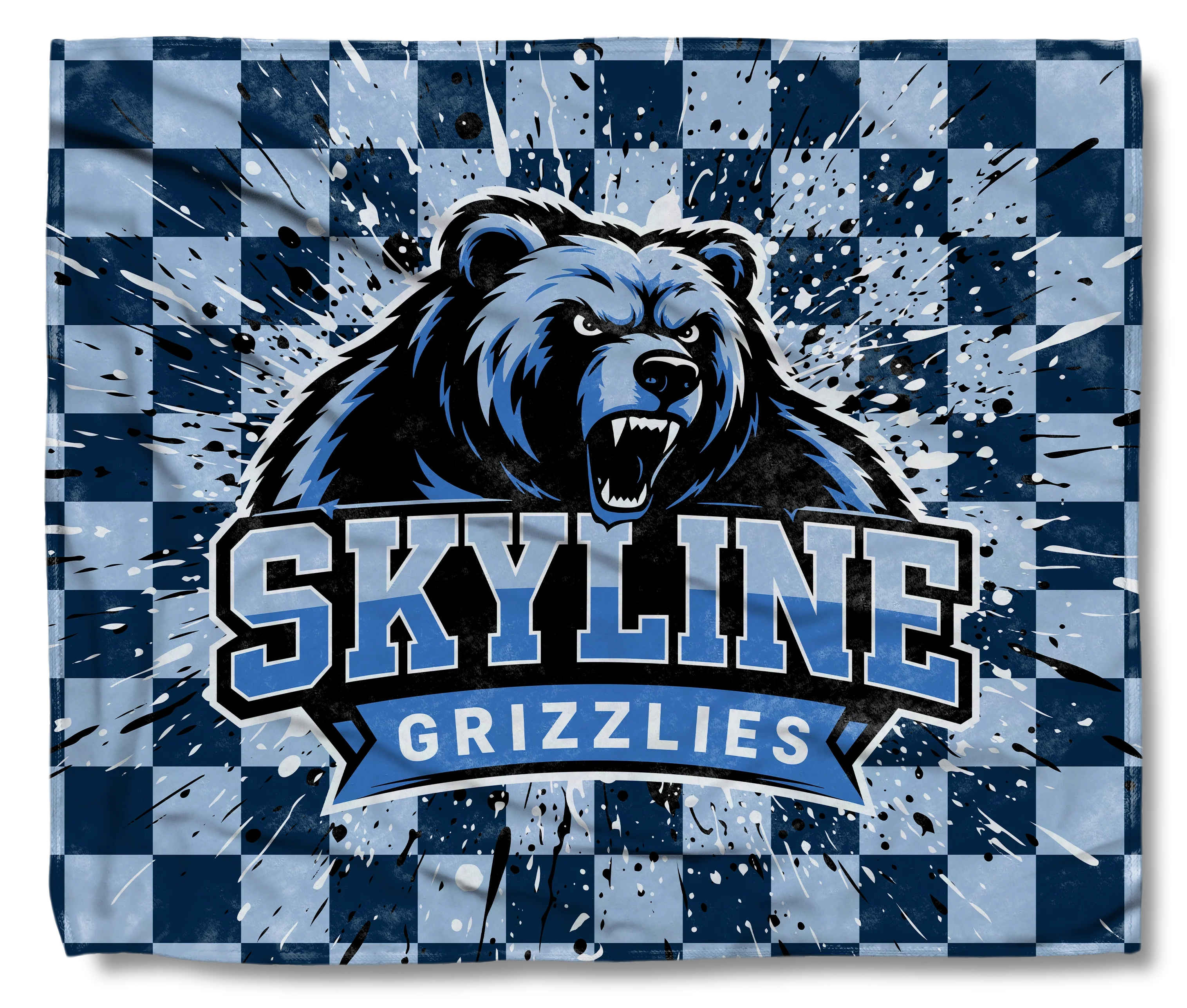 The Skyline Grizzlies Bear Checkered