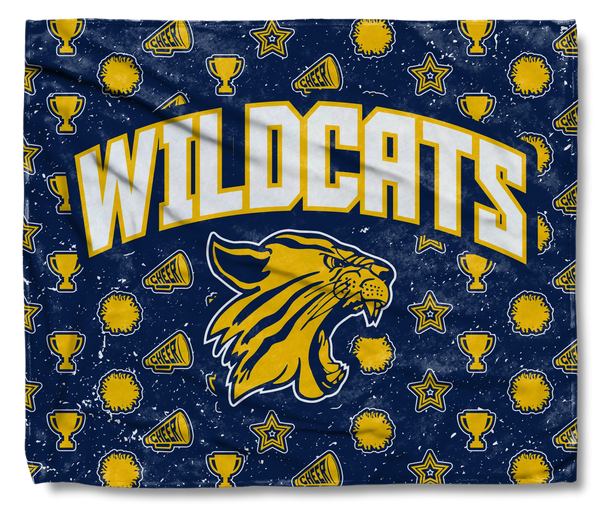 Wildcats Cheer Themed Blanket