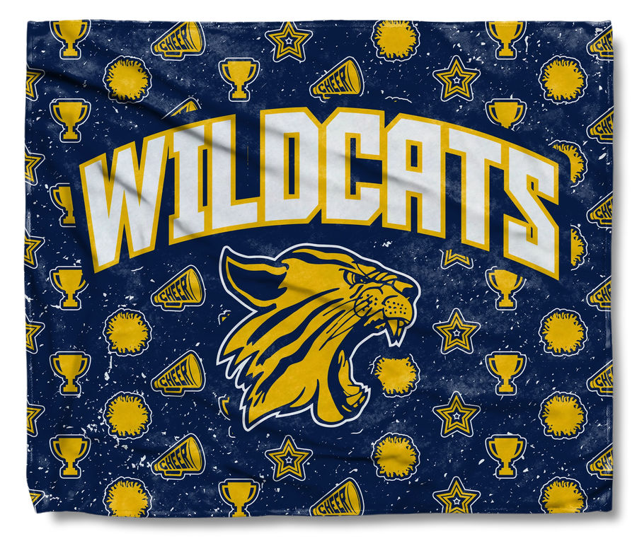 Wildcats Cheer Themed Blanket