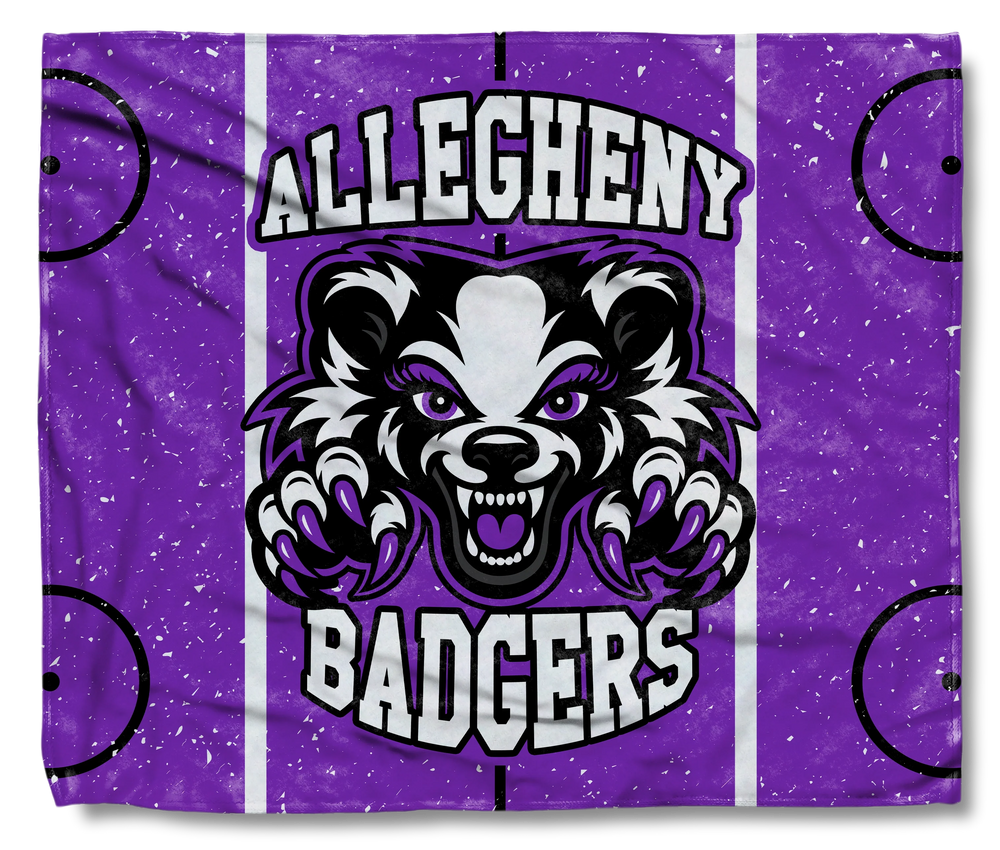 The Allegheny Badgers Hockey Throw