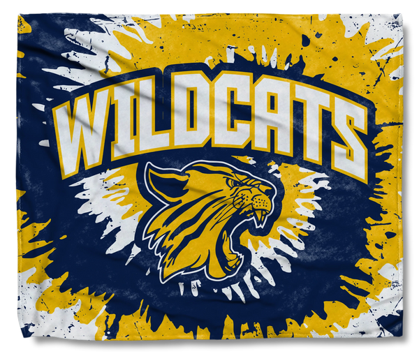 Wildcats Tie Dye Blanket (Matches Rally Towel design - coming soon!)