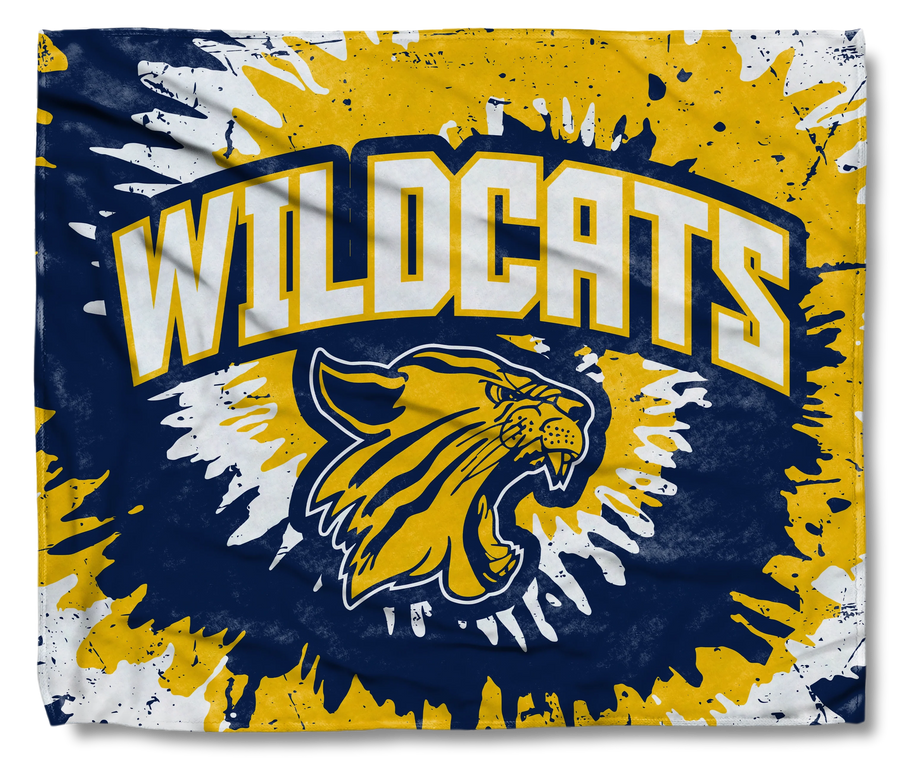 Wildcats Tie Dye Blanket (Matches Rally Towel design - coming soon!)