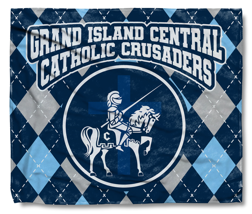 The GICC Crusaders Argyle Throw