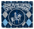 The GICC Crusaders Argyle Throw
