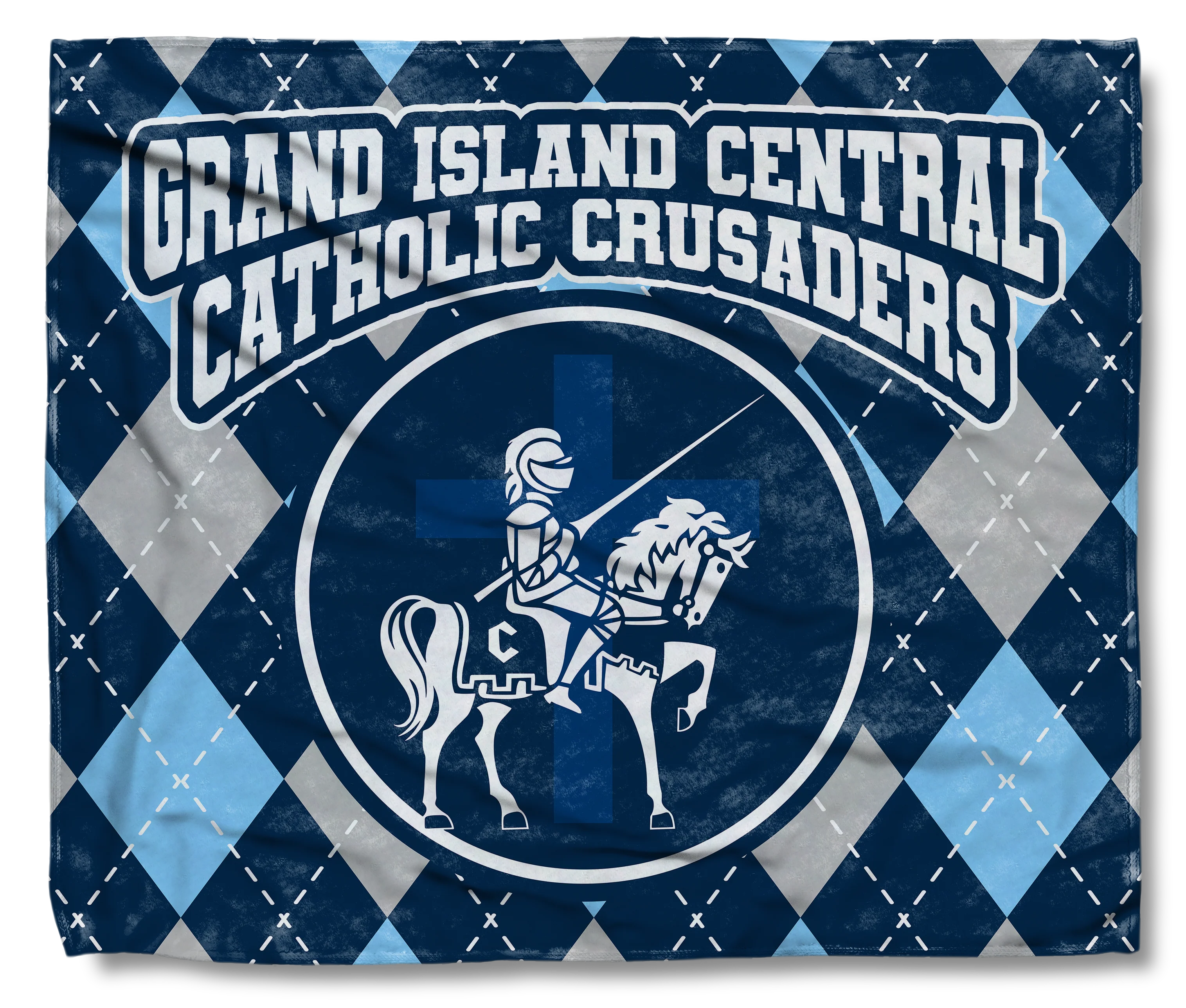 The GICC Crusaders Argyle Throw