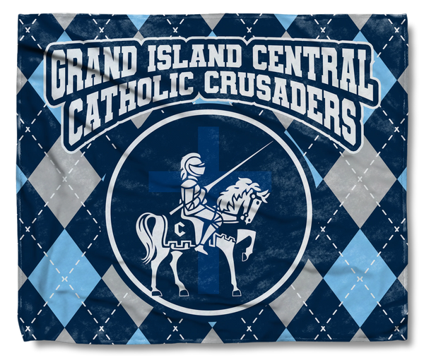 The GICC Crusaders Argyle Throw