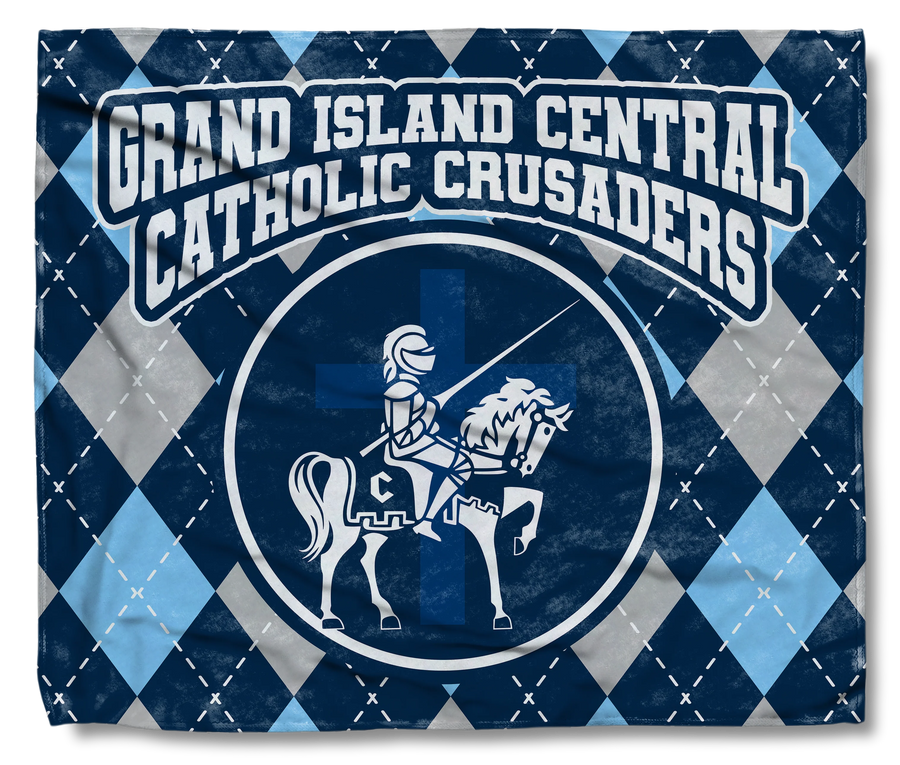 The GICC Crusaders Argyle Throw
